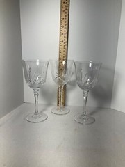 Nachtmann Nierstein Gorham Cherrywood Cut Crystal Water Goblet Set of 3