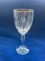 LENOX Crystal CLARITY GOLD Pattern CLEAR w/GOLD – 7 3/4″ WATER GOBLET – NICE!