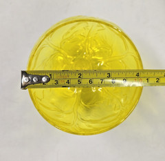 Vtg 2pc Secla Sigma Taste Setter Cabbage Leaf Yellow* Glass Goblets Portugal 60s