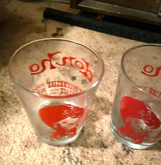 2 Vintage Pair Of Don Ho Polynesian Palace 4” Tall Rocks Glasses Waikiki Hawaii