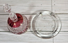 Antique VTG Etched Cordial Wine Glass/Bell Baseless with glass base 5.25”