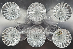 (6) Mikasa The Ritz Water Goblets Set Vintage Elegant Crystal Clear Stemware Lot