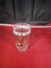 1956 Swanky Swig Cup Deer and Squirrel Pattern Brown & White Bartlett-Collins