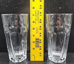 (4) Libbey Gibraltar Clear Iced Tea Glasses Set 22 Oz Tall Drinking Tumblers Lot