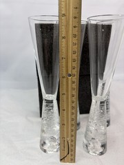 Set Of 4 Littala Arkipelago Champagne Flutes Glasses 9″ Timo Sarpaneva