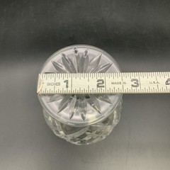 Vintage Heavy Cut Lead Crystal Brandy Snifters Starburst Cut Set of 3