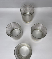 Shelton Ware On the Rocks Glasses Set of 4 Clear w/ Gold Stripe 80’s Vintage Bar