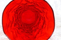 4 Seneca Driftwood Red Flat Iced Tea Glass Tumblers 16 Oz 5 3/4″ Crinkle