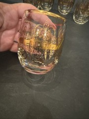 MCM (6) Culver Valencia 22K Gold Lowball Whiskey Glasses