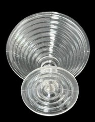 Anchor Hocking Manhattan Martini Glass Clear Ribbed Barware Compote ART DECO 30s