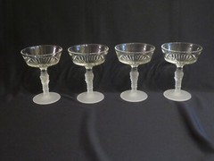 SET OF 4 DUNCAN & MILLER BY IMPERIAL MMA 3 FACE CHAMP/COUPE GLASSES