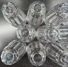 14 Pasabahce Baroque 8 Oz Tumblers Set Palaks Clear Cut Panel Glasses Turkey Lot