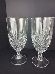 Godinger Dublin Shannon Heavy Crystal Footed Iced Tea/ Water Goblets Set of 4