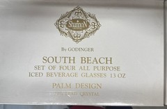 Shannon South Beach Crystal Goblets Set of 4