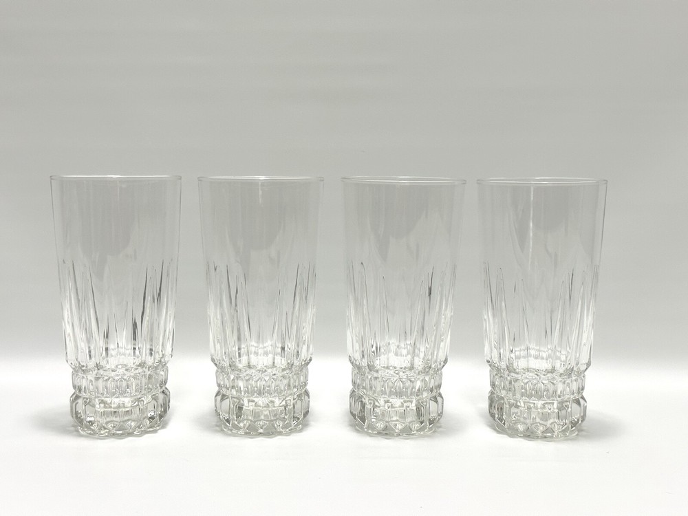 Cristal D’Arques-Durand Villeneuve Crystal Tumblers Coolers 6 3/8″ Set of 4