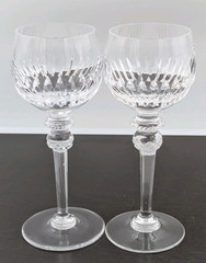 Maribor Hock Wine Crystal Glass Set of 2 Goblets by Royal Gallery 8”