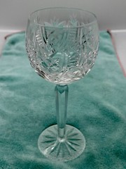 Waterford Crystal Lismore Balloon Wine Hock Goblet Glass 7 3/8″ Tall