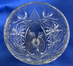 Libbey American Brilliant Goblet 7 1/8” David Star Pressed Cut Glass Water Wine