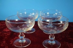 Princess House Heritage Crystal Footed Dessert/Champagne Glasses #507