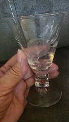 Vintage Fostoria Rose Stemware Features Gray Cut Rose Design With Leaves. set 5