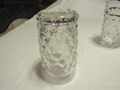 4 – Fostoria AMERICAN Cubist 5 1/4″ FLAT ICED TEA GLASSES