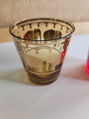 2 Small Vintage Elephant 3″ Shot Glasses/Candle Votive
