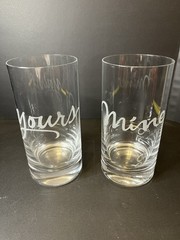 Kate Spade Lenox His Mine & Yours Double Old Fashioned Glasses