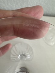 Miller Rogaska 2 Soho Platinum Trim Wine Goblets VGUC