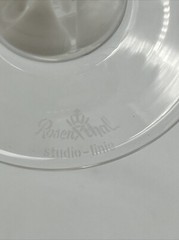 Rosenthal Snowflower Cordial Glass White Confetti Crystal Lot of 2 6 1/8″ Tall