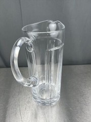 Deco Rogaska Gallia Crystal Martini Pitcher Signed Tall Vertical 44oz