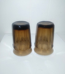 Set of 2 Noritake Provincial Brown 4 5/8 Inch Tumblers Excellent Condition