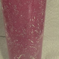 Lily Pulitzer 7 in cocktail glass tropical pink Tom Collins barware