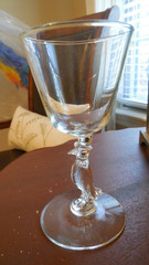 Vintage Tuxedo Penguin Stem Art Nouveau 4 Oz. Glass Wine Manhattan Cordial