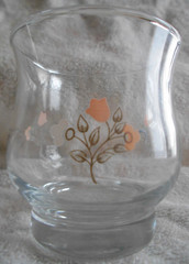Remembrance Tumblers (pairs) 8 oz. Tulip Double Glass Pfaltzgraff #436 Pink !