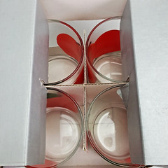 Indiana Glass Concept 3 Glasses 14oz Apples Set Drinkware Double Rocks in Box