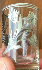 6 Shot Glasses Hummingbird & Flowers Sterling Silver Overlay-Peruvian Art/Crafts