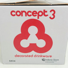 Indiana Glass Concept 3 Glasses 14oz Apples Set Drinkware Double Rocks in Box