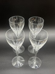 Vintage Lenox Firelight Crystal 7 7/8” Wine Glasses Goblets Set Of 4