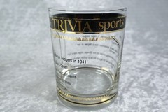 4 CULVER Dbl Old Fashioned Q & A Trivia Glasses Music Movies Politics Sports 22K