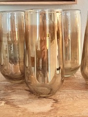 Marano Amber Luster Highball Drinking Glasses Set of 4