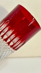 Ajka Hungary Hand Cut Clear Crystal Harlequin Wine Glasses Set 4 24% PbO 9”