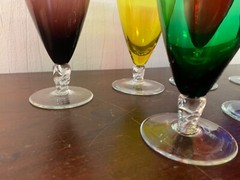 Set Of 7 Colored Glasses (Price Of The Set)