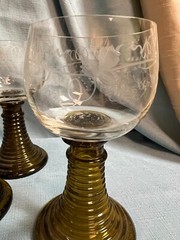 Vintage Rhein Roemer Wine Glasses (Set of 5)