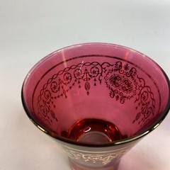 3 Timon Collezione Italian Drinking Glasses Cranberry Flash Italy Valentine Day