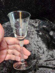 Fostoria Cynthia Depression Glass Cut Glass Elegant leaf with Dot Design 1938-65