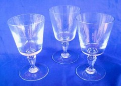 3 Baccarat Avignon Stemmed Water Goblets 10 oz capacity 6 inches France