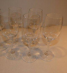 Rona Crystal Set 5 Clear Stem Wine Glasses