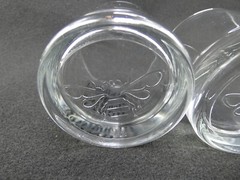 Jack Daniels «Tennessee Honey» Lowball Whiskey Glasses -Honey Bee Logo- Set of 2