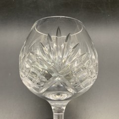 Vintage Heavy Cut Lead Crystal Brandy Snifters Starburst Cut Set of 3