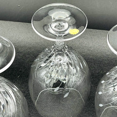 Fleurie Nachtmann Crystal Tulip Beer Glasses 6.75” W Germany Near MINT Set of 6